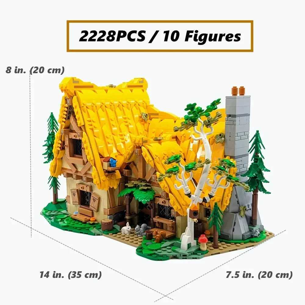 2228pcs Snow White Sleeping Princess Prince Seven Dwarfs House Cottage Evil Queen Building Blocks Bricks Toys Kids Gifts Z250607