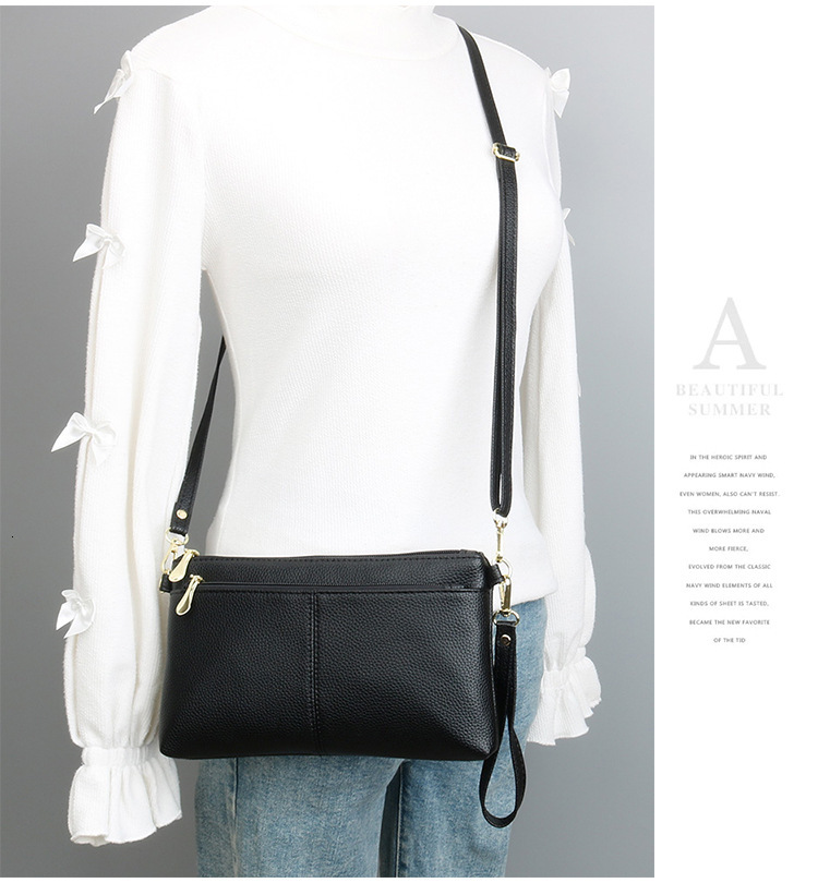 Free Shipping 2025 New Designer Bag Luxury Elegant Wallet Simple Zipper Leather Small Square Bag Fashionable Handbag High-quality Women's Shoulde