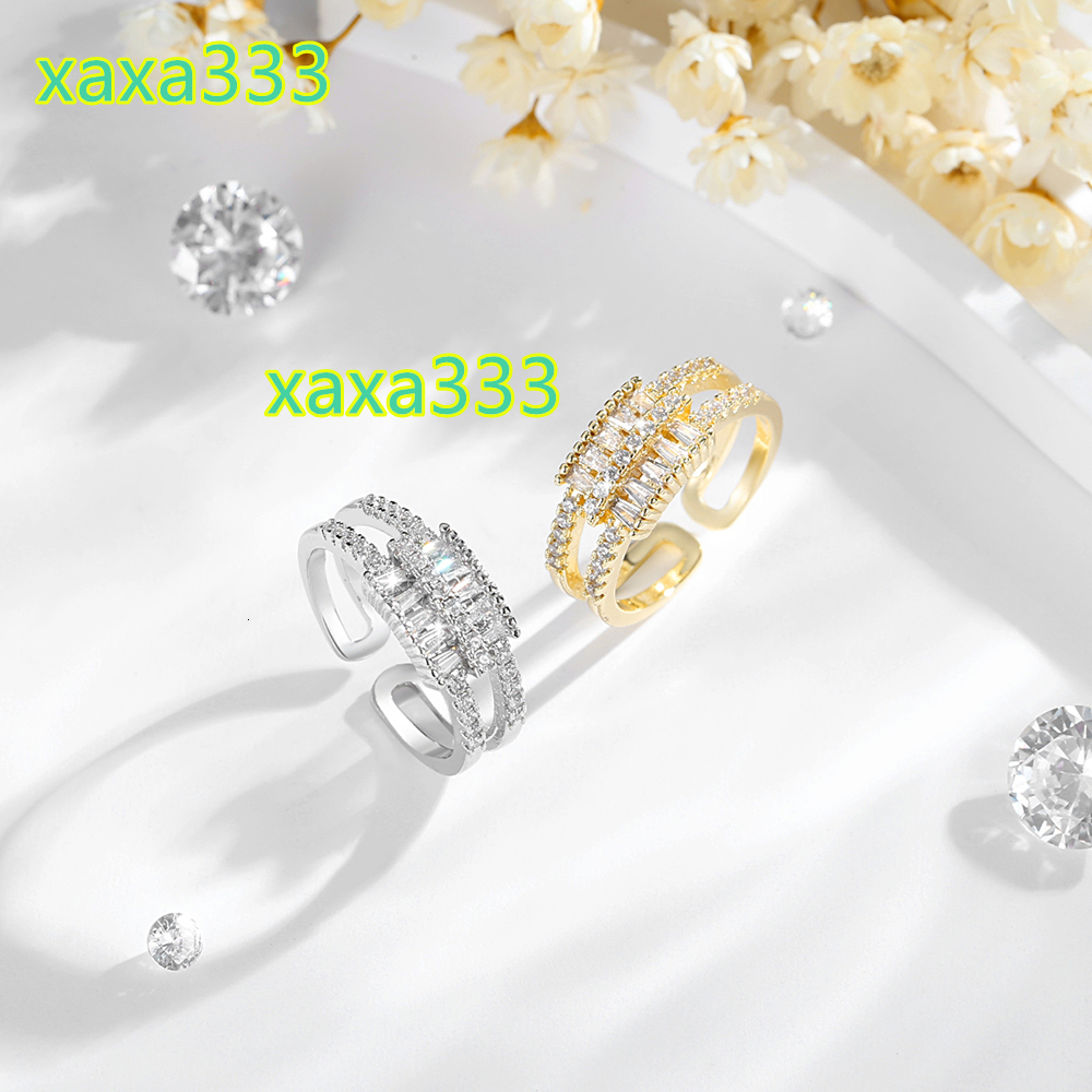 Fashionable and popular niche rings; 925 silver 14K diamond; gold-plated; hypoallergenic and waterproof; and casual jewelry.