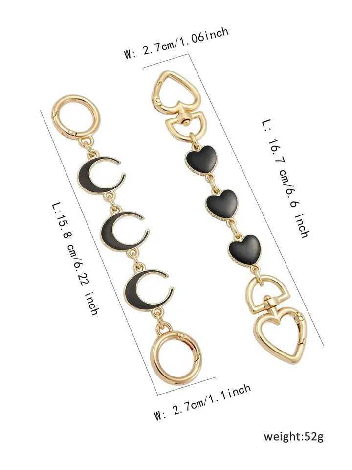 2PCS Purse Chain Extender Bag Extender Chain Purse Strap Extenders for Handbags Crossbody Bag Charms Accessories XJ250607