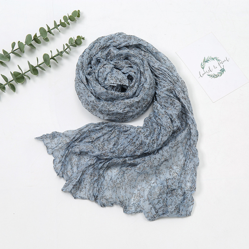 K957 New autumn and winter style literary style small fresh floral print fashionable versatile warm ladies scarf shawl