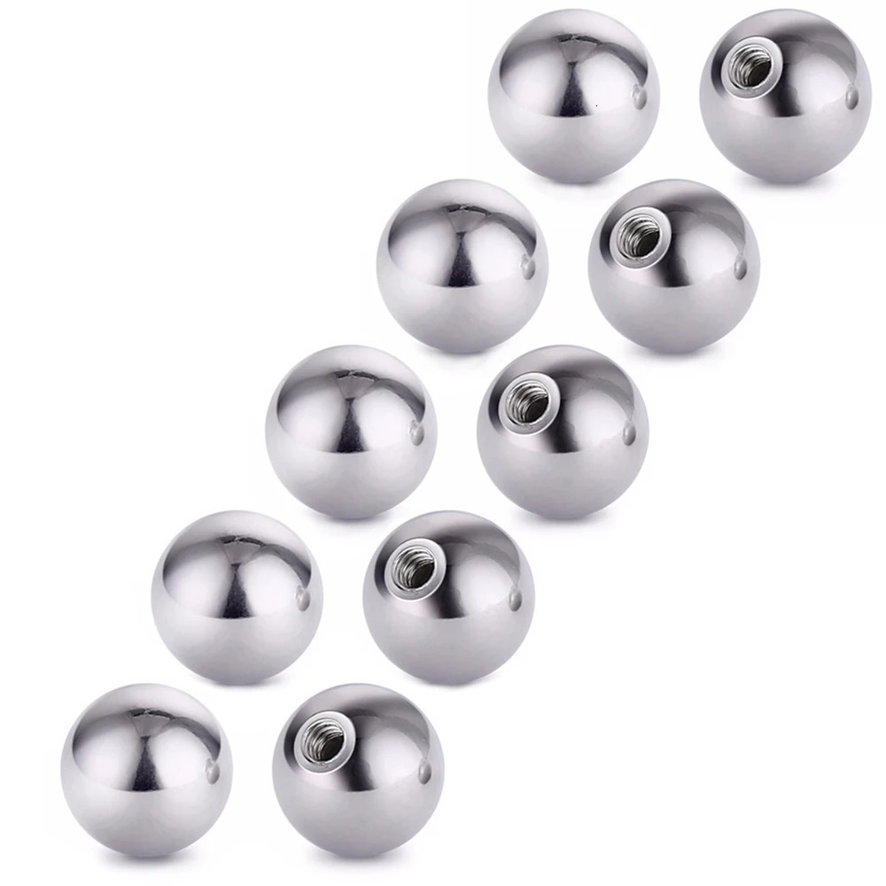 20 Pieces Stainless Steel Replacement Round Balls Barbell Parts 16G 14G Lip Eyebrow Tongue Belly Ring Body Jewelry Piercing 250606
