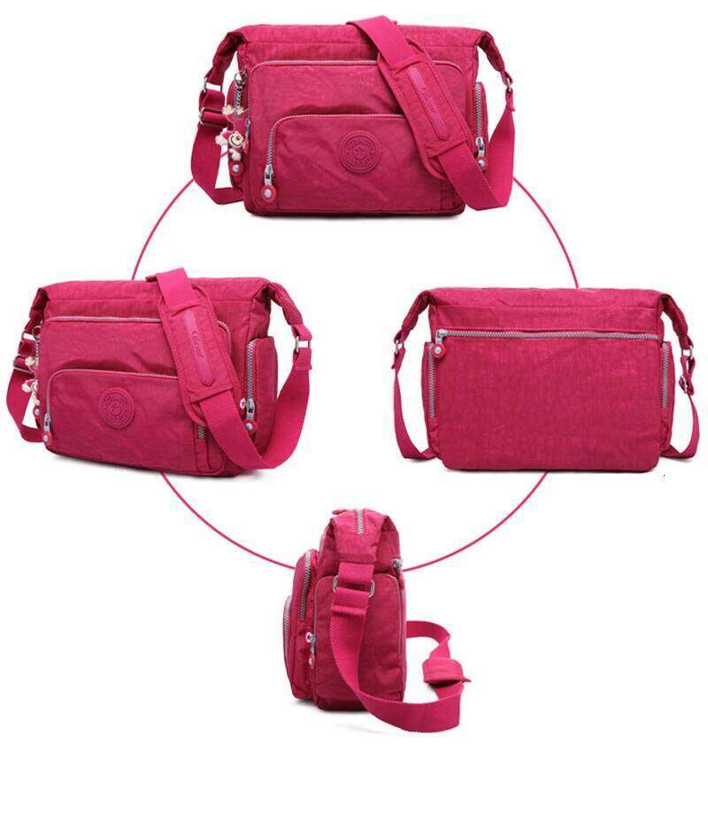 New Casual A4 Waterproof Men Women Shoulder Messenger Bag Lady Cross Body Purse Lightweight Blue Black Red Purple Green M1304