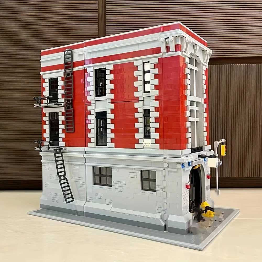 In stock Ghostbusters Firehouse Headquarters MOC Building Blocks Bricks street view Adult Bricks Gift Compatible 75827 4634pcs Z250607