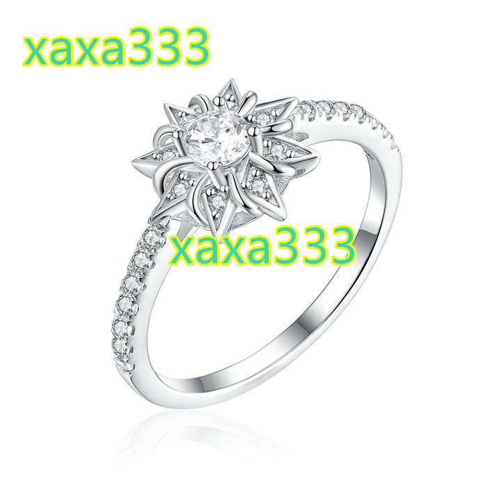 Silver Rings 18K Gold Plated Cubic Zirconia Women Fashion Styles Sterling Silver Rings