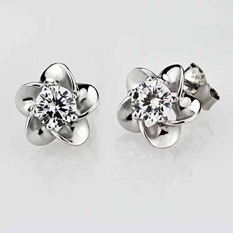 Classic Mossanite Screw Back Luxury Jewelry 925 Silver Moissanite Diamond Earrings for Women