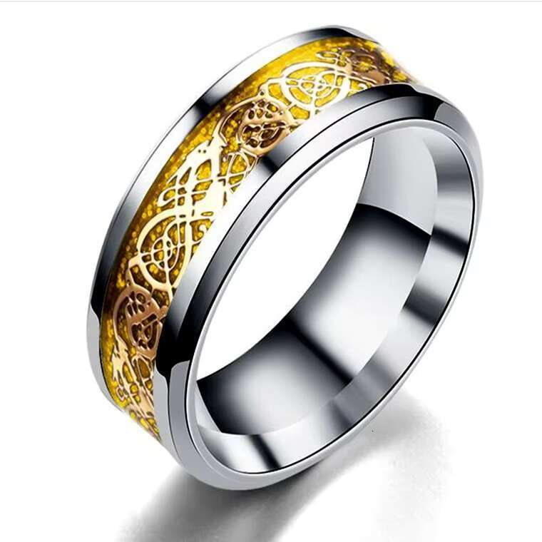 New Style Fashion Versatile Ring Personality Popular Titanium Steel Mens Ring