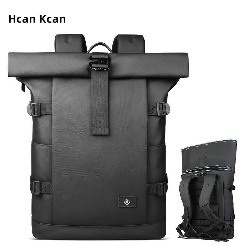 Hcankcan Large Capacity Men Waterproof 17'' Laptop Bag Casual Travel Outdoor Camping Expandable Work Backpack