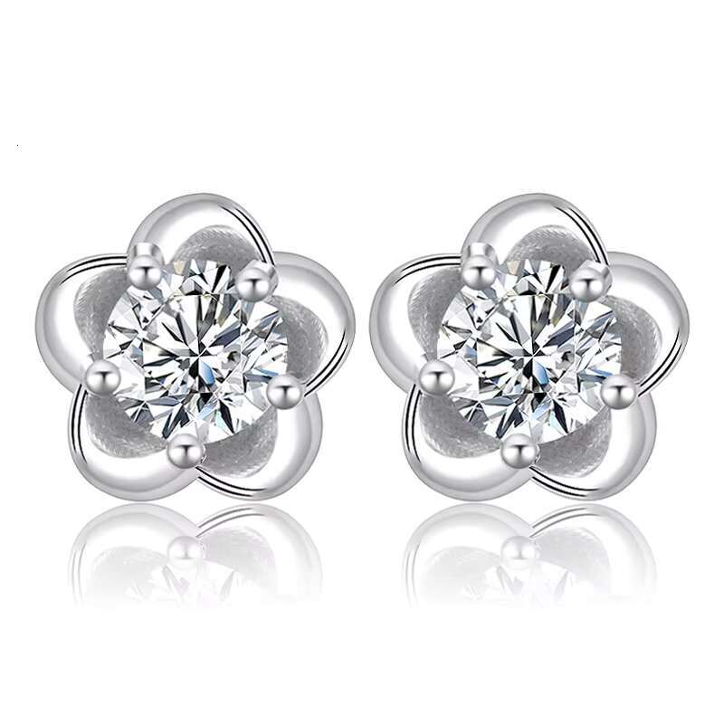 Classic Mossanite Screw Back Luxury Jewelry 925 Silver Moissanite Diamond Earrings for Women