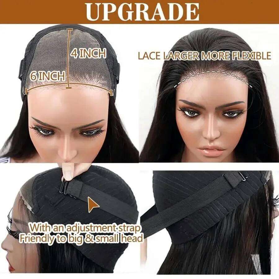NAMM 4x6 Lace Closure Wig Body Wave Ready GO Pre Cut Glueless Wigs Human Hair Beginner Friendly