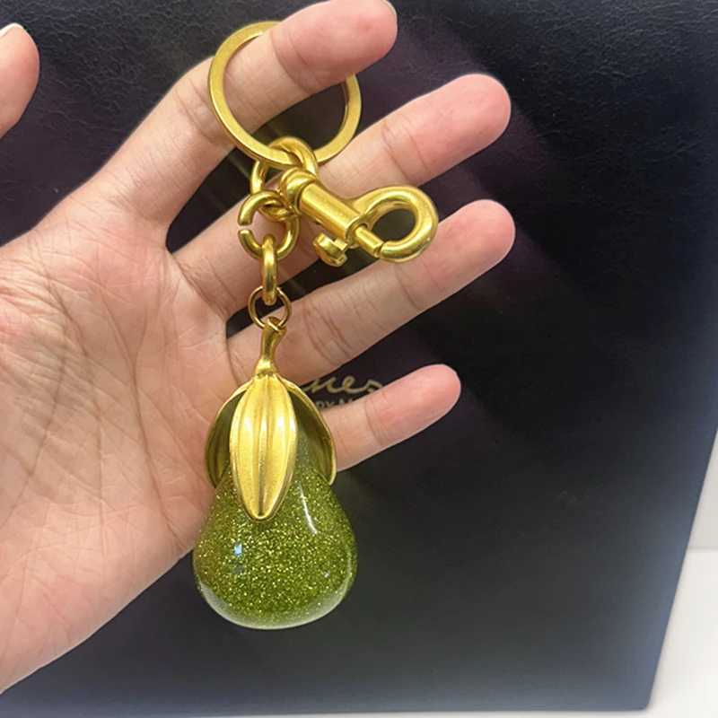 2025 New Exquisite Crystal Green Pear Pendant ForHandbag Shoulder Bag DIY Bag Charm AccessoryXJ250607