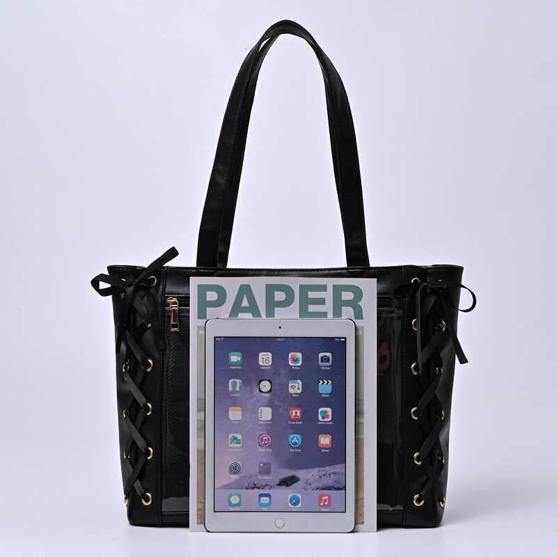 Style Large Capacity Ribbon Bowknot Transparent Doll Japanese Pain Bag 2025 New Elegant and Unique