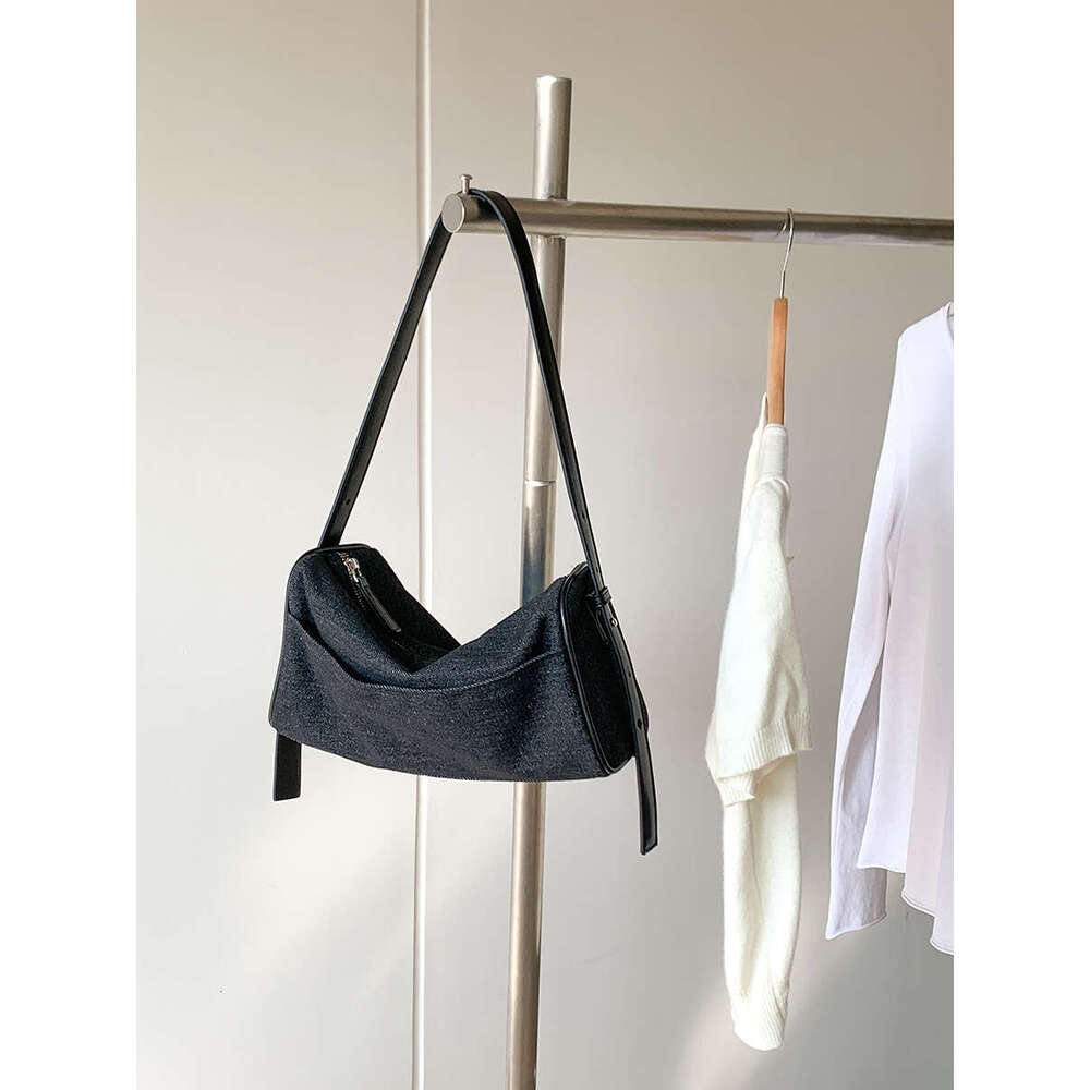 Blue Denim Artistic 2025 Summer New Small Square for Women Fashion Niche Casual Shoulder Bag Korean Style