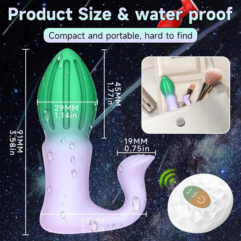 Remote Control Vibrating Butt Plug G-Spot Vibrator Anal Plug Vibrator with 7 Vibration and Thrust Modes Unisex Pre-Adult Product 250603