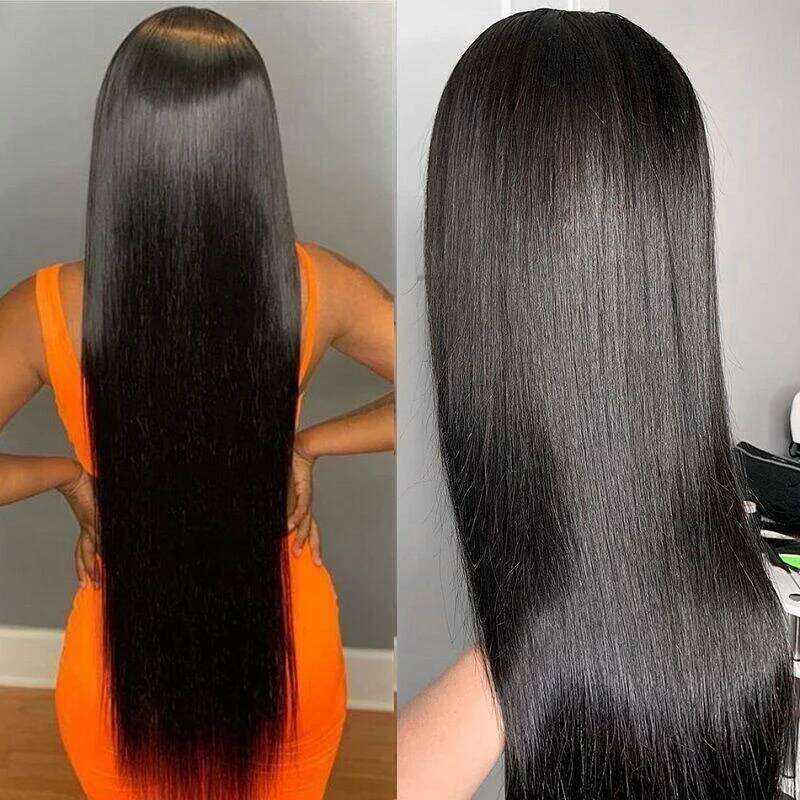KL Brazilian Straight 3 Bundles Deal 100% Human Extensions Remy Hair Weave Natural Black Color 3Pcs/Lot Double Weft