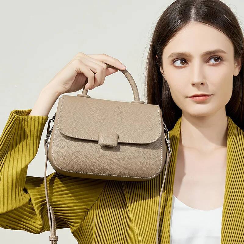 Jonlily Women Genuine Leather Shoulder Female Handbag Totes Casual Crossbody Small Saddle Bag Daybag Purse -Kg1461