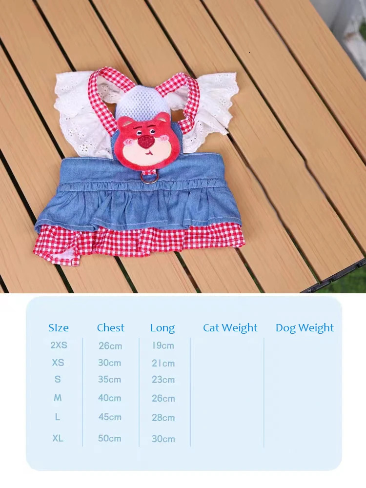 Cotton Girl Boy Collar Accessories For Small Dogs Yellow Pink Pet Outdoor Walking Cat Kitten Harness Dress With Plaid Apparels 250609