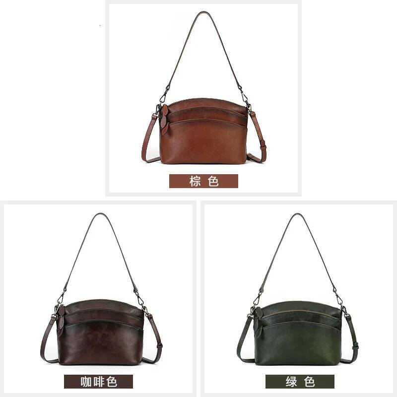 2025 Hot Sale High Quality Real Leather Shell Hobo Bags Women Handbag Designer Vintage Shoulder Crossbody Bag Large Capacity
