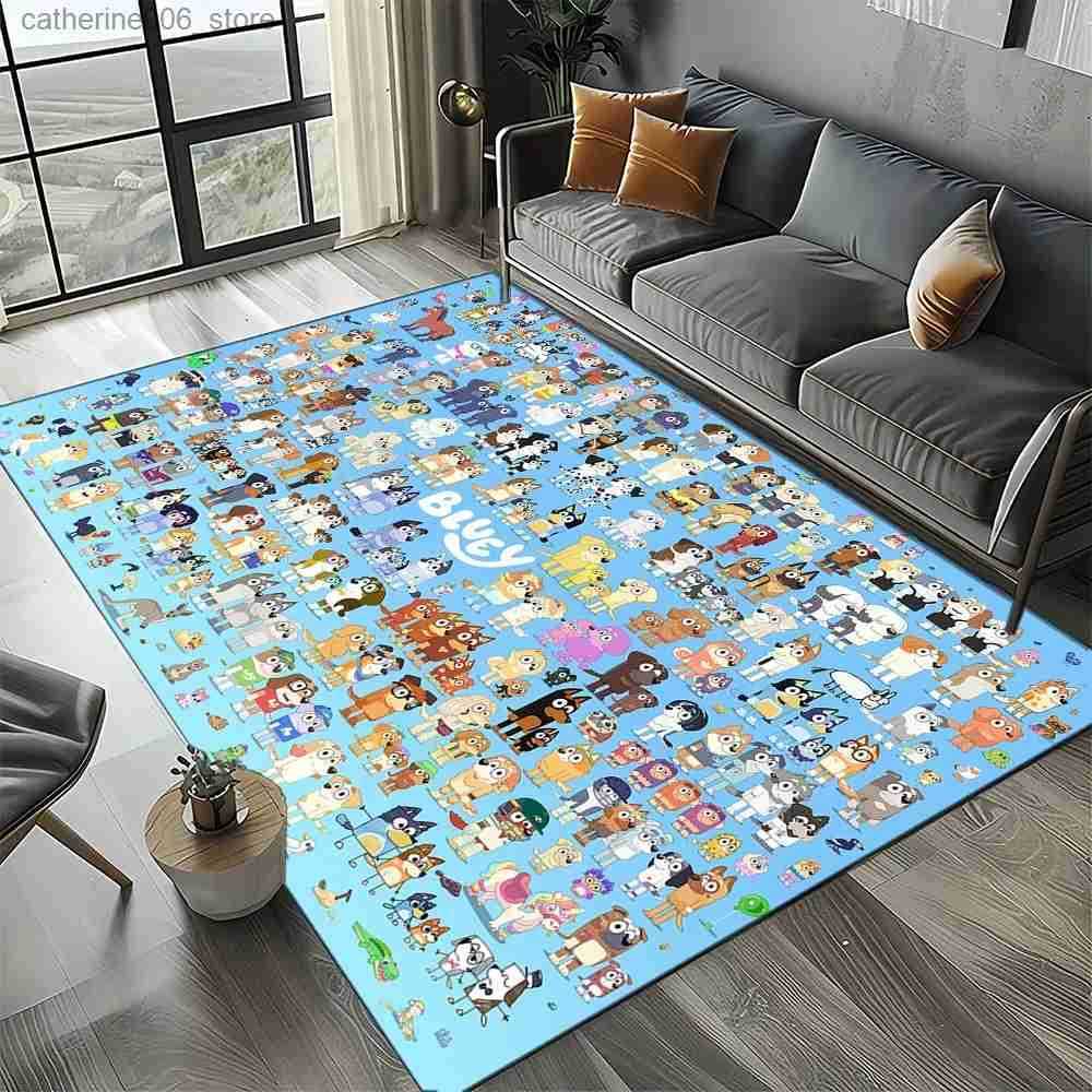 27 Style New B-Blueys Family 3D Cartoon Dog Carpet Rug for Living Room Bedroom Home Sofa Decoration Kids Play Non-slip Floor Mat y250609KMD8