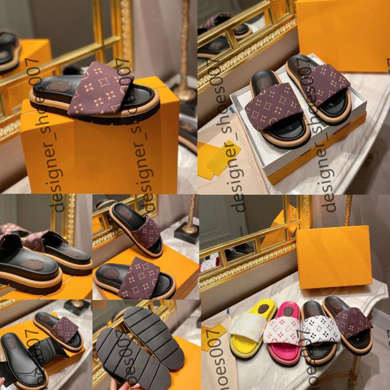 Luxury Designer Vintage Slides Sunny Beach sandals Pillow Pool Mules Men Women Slippers Vintage Shoes Fashion Soft Black Scuff Flat Sandals Size 35-45