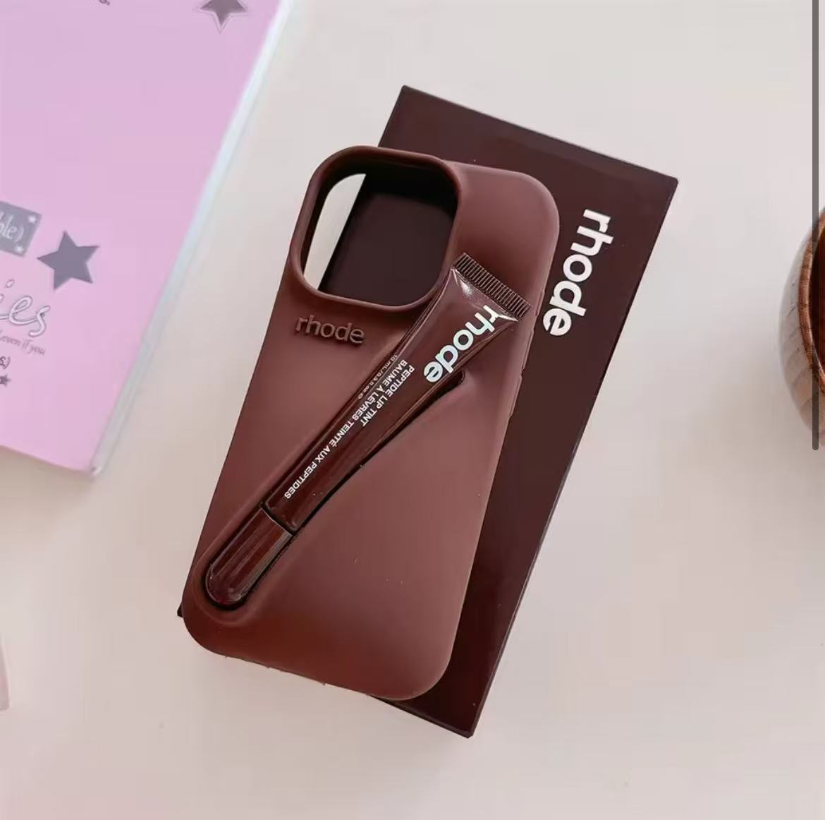 Autumn Limited Edition Rhode Lip Gloss Holder Soft Silicone Lipstick Phone Case For IPhone 16 15 14 13 12 11 Pro Max Plus Cover