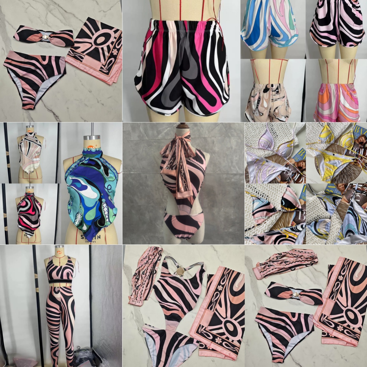 Sling Bikini for Beach Pool Swimsuits Luxury Designer Swim Bathing Suit Colorblock Designer Girls Swimwear