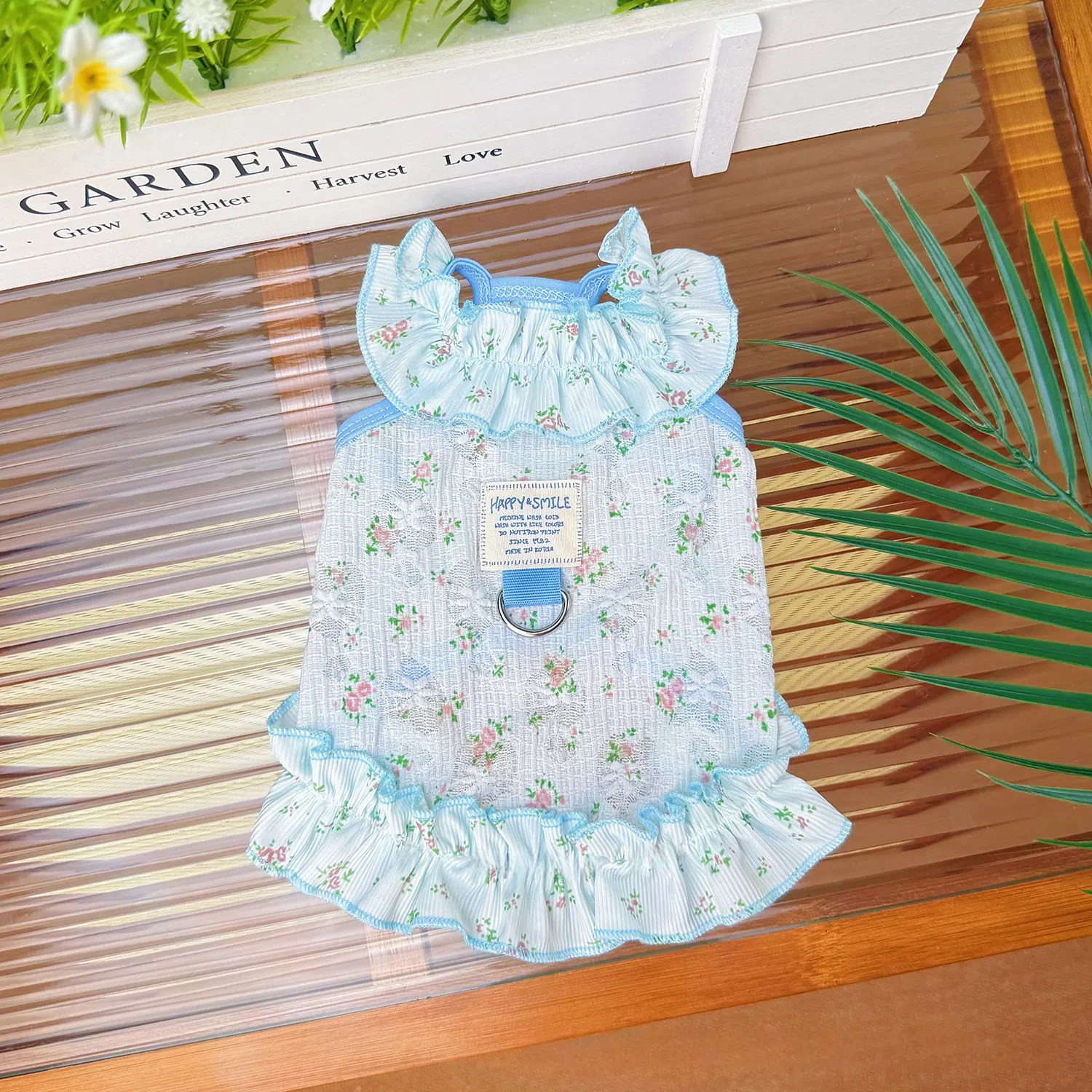 Floral Ruffle Pet Dress for Small Dogs - Breathable & Soft Puppy Princess Skirt