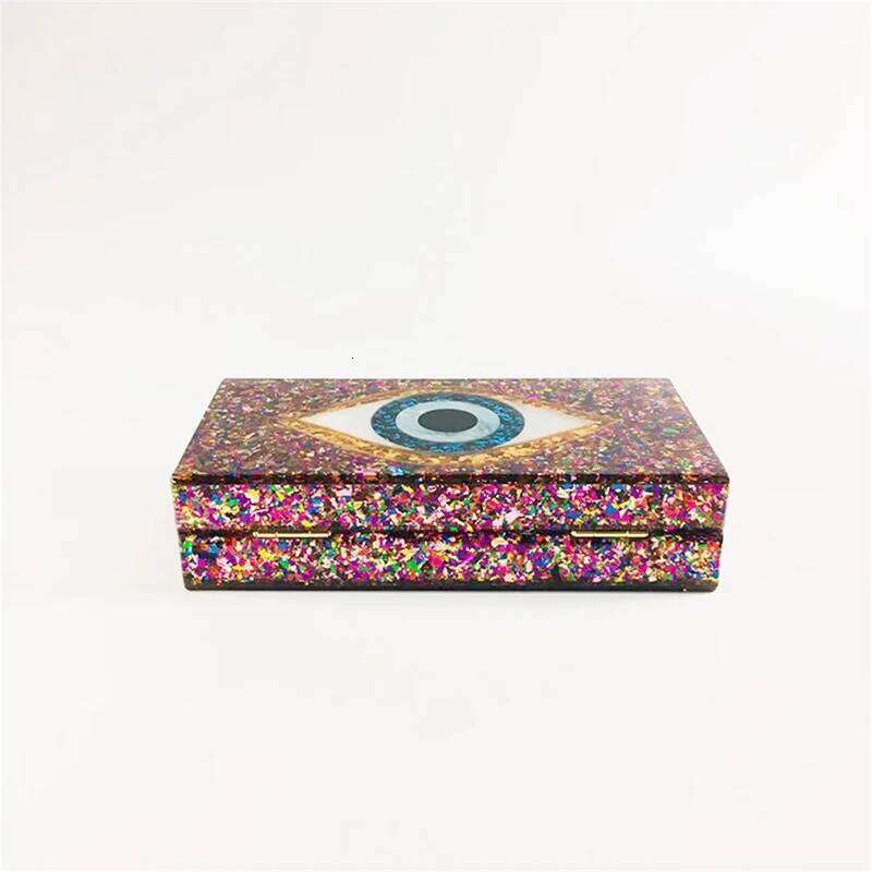 Brand New Design Acrylic Evening Bags Multicolor Sequins Handbag Evil Eye Pattern Clutch Purse Crossbody Bag Party Wallet
