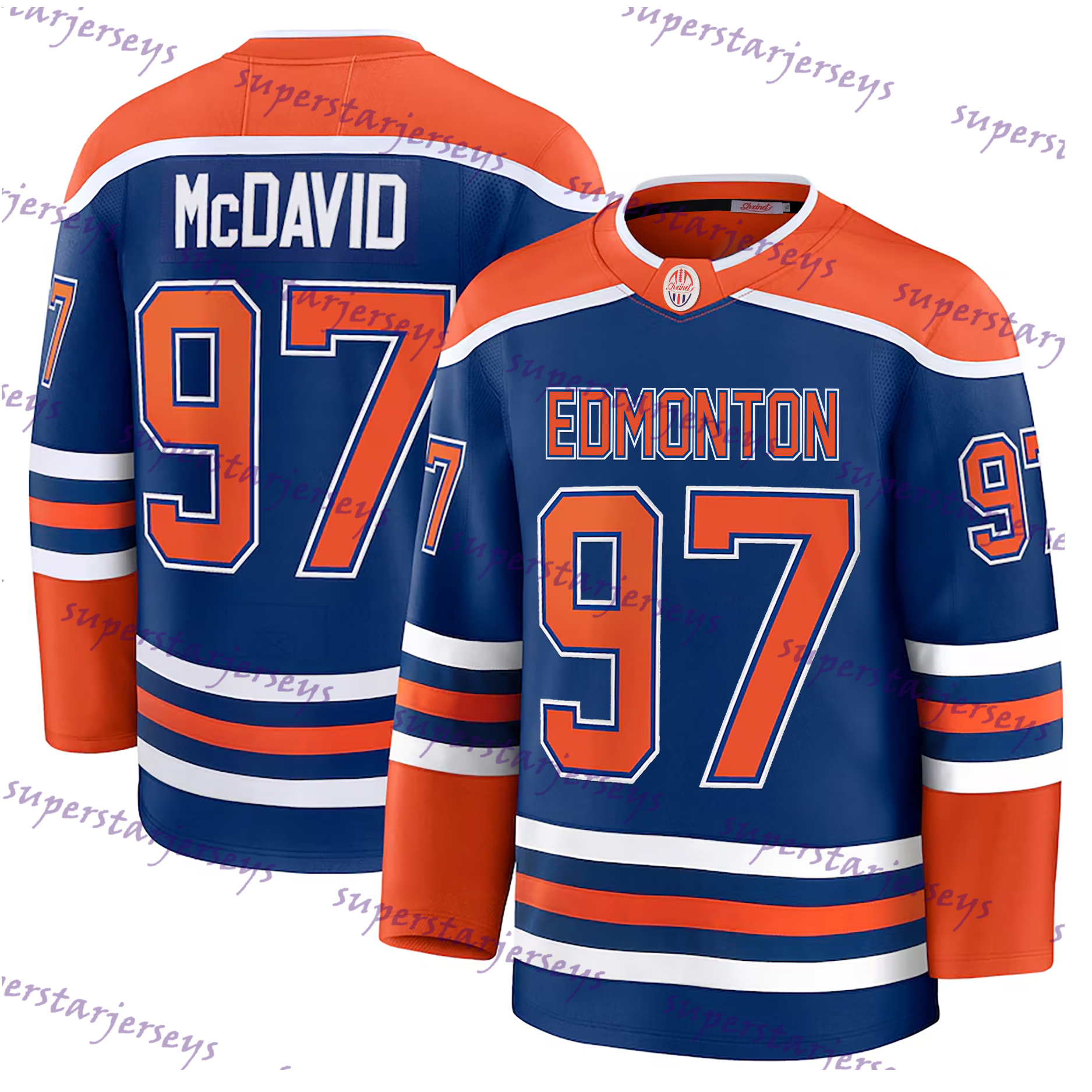 Custom 97 Connors McDavids Jersey Hockey New 29 Leon Draisaitl Zach Hyman Ryan Nugent-Hopkins Bouchard Kane Stuart Skinner Wayne Gretzky Goalie Cut Si