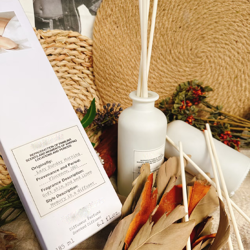 Jazz Club Reed Diffuser Aroma Diffuser Essential Oil Aromatherapy Warm Fireplace Filling Rattan Stick Aroma Home Decor