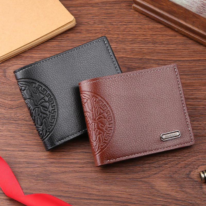 Free Shipping New Men's Horizontal Wallet Fashionable Multifunctional Soft Leather Clip With Multiple Card Slots And Large Capacity Embossed Wall