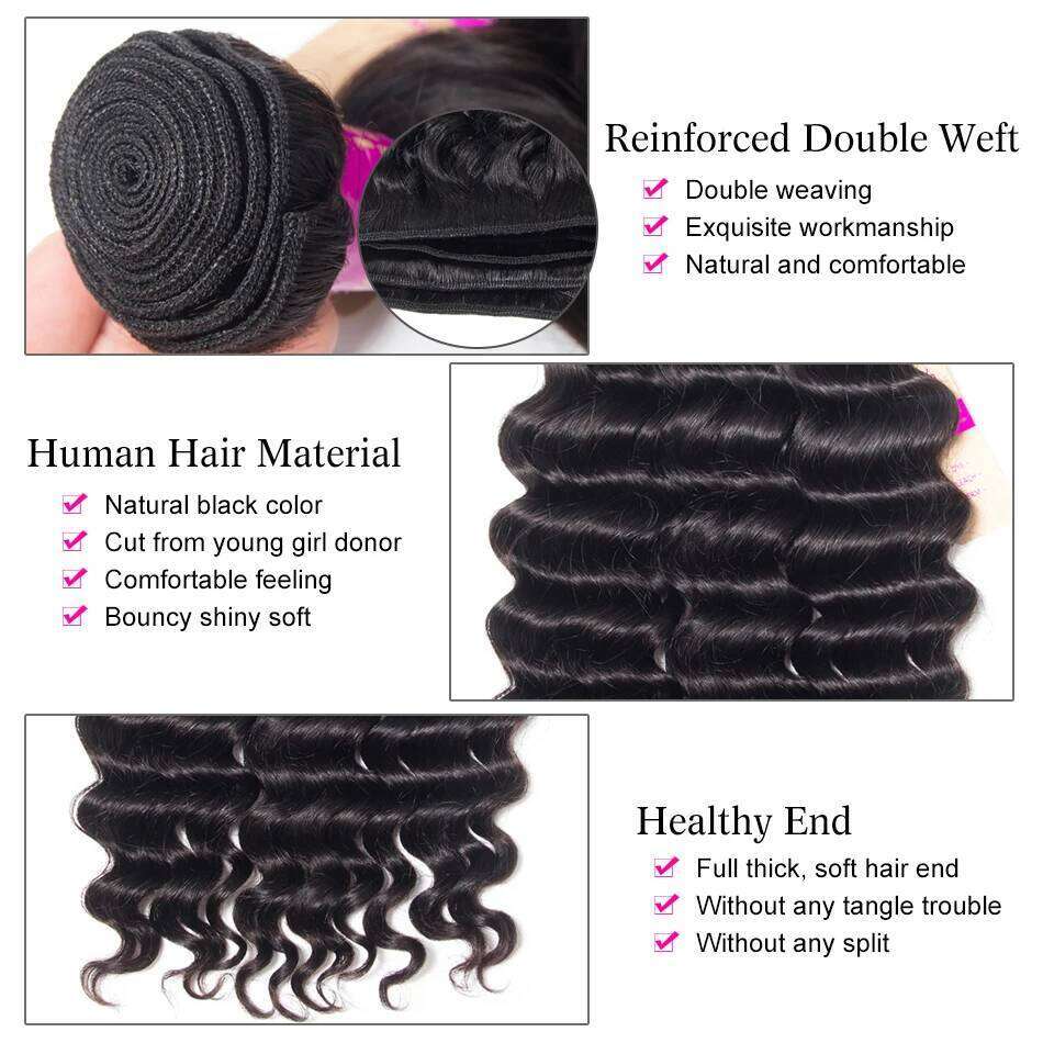 Tinashe 360 Lace Frontal 2 3 Remy Peruvian Hair Loose Deep Wave Bundles With Closure
