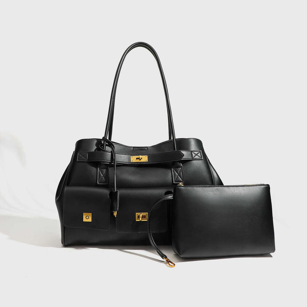 Large Capacity Commuter Shoulder 2025 New Mother-Daughter Women Punk Motorcycle Wing Tote Shopping Bag
