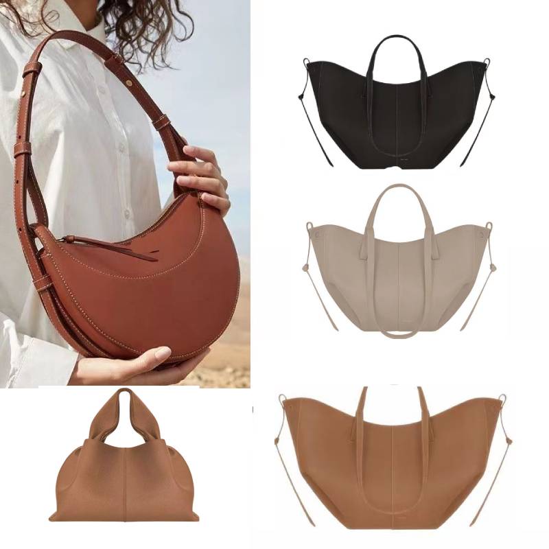 Evening Bags Half Moon Paris Underarm Numero Un Nano Fullgrain Camel Le Cyme Tote Tonca Textured Duo Leather Shoulder Bag Designer Mini Crossbody