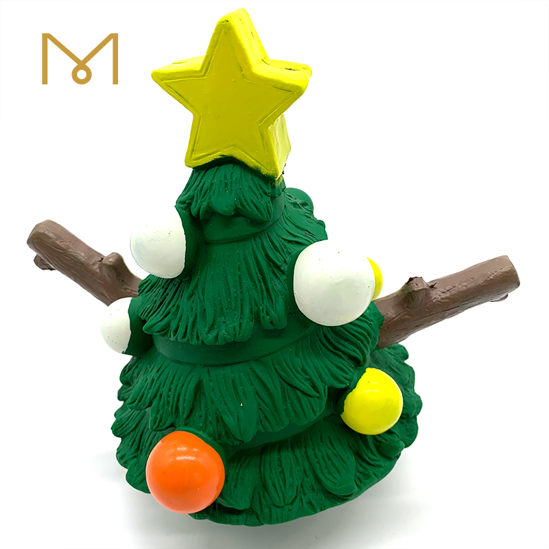 Squeaky Latex Tree Dog Toy Safe and Non-Toxic Christmas Themed Wholesale Sustainable Screaming Natural Latex Pet Puppy Toy 1pc/Pack