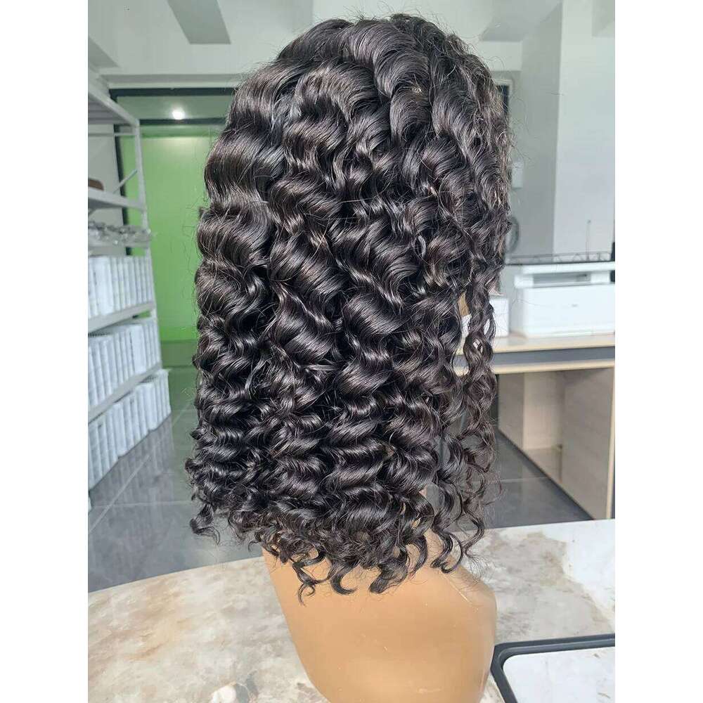 Best Sell Bob Deep Wave Lace Front Wig 13x6 13x4 Full 250 High Density Raw Vieamese Natural Black Wet and Wavy Human Hair Wigs