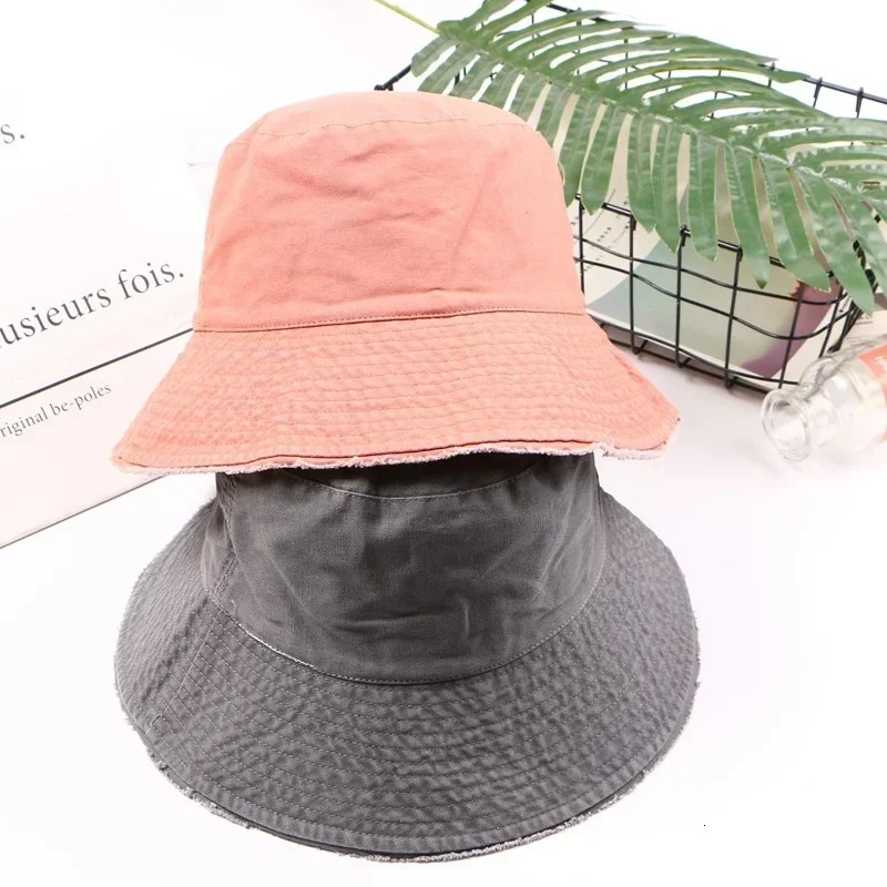 Denim Bucket Hat Cotton Washed Fishing Hunting Cap Outdoor Beach Fisherman Panama Womens Bucket Hat K Pop Bob Dropship 250606