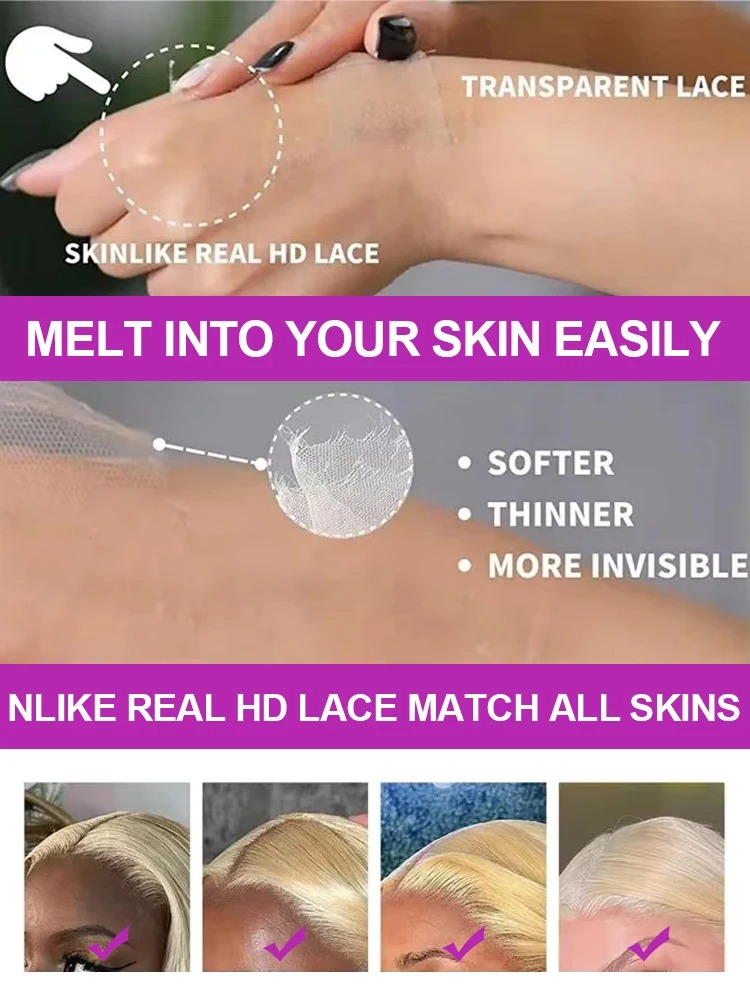 40Inch 613 Body Wave Blonde 13x4 Hd Lace Frontal Human Hair Wig Brazilian Color Water Wave Lace Front Wig For Women 250 Density Synthetic