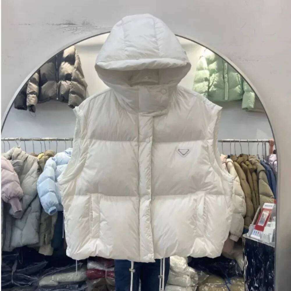 Detachable Double-sleeved Hooded Wave Loose Leisure Parka Coat Autumn and Winter New Women's Down Jacket