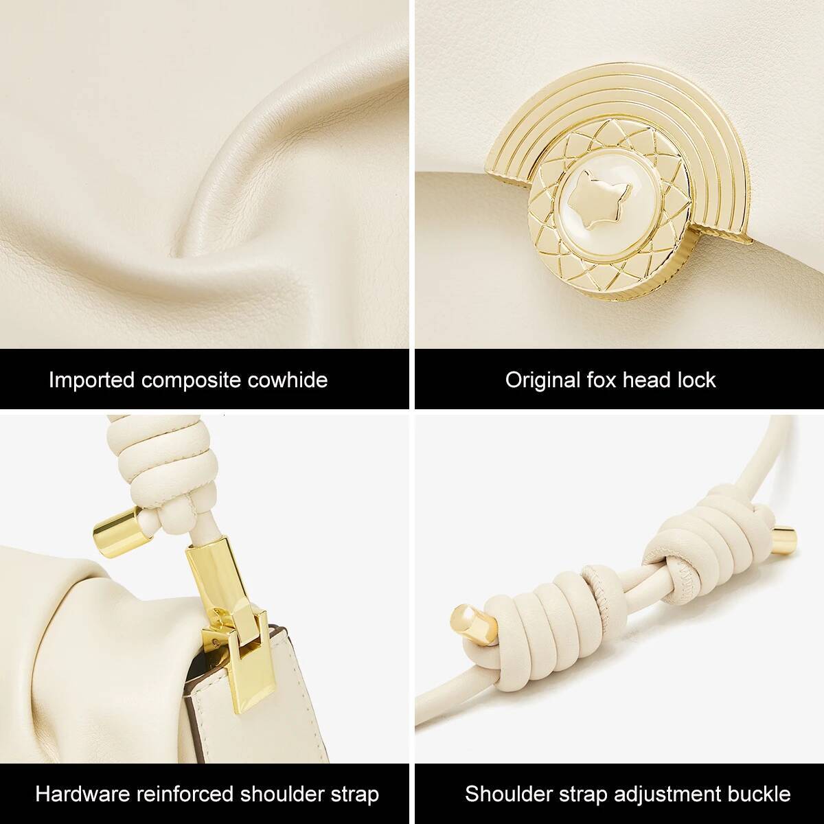 FOXER Split Leather Women Shoulder Underarm Bag,Fashion Female Crossbody Bag Purse,Festival Gift For Girlfriend,Wife