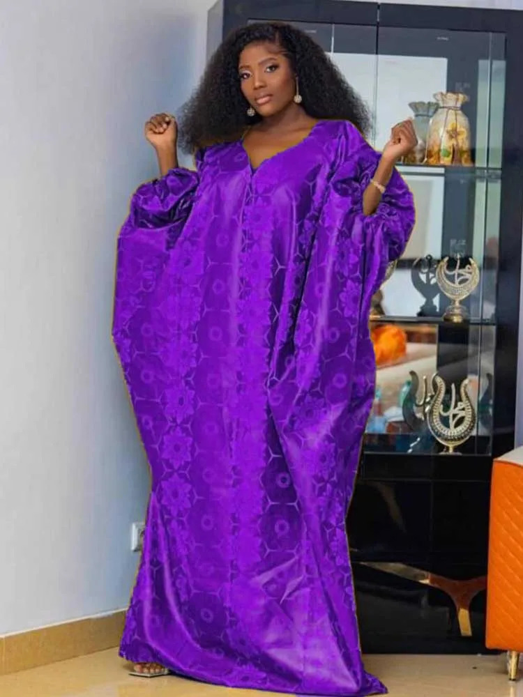 Elegant Bazin Riche Brode Long Robe Evening Dress Traditional Gown for Parties and Weddings African Dashiki Robe Boubou Brocade 250603