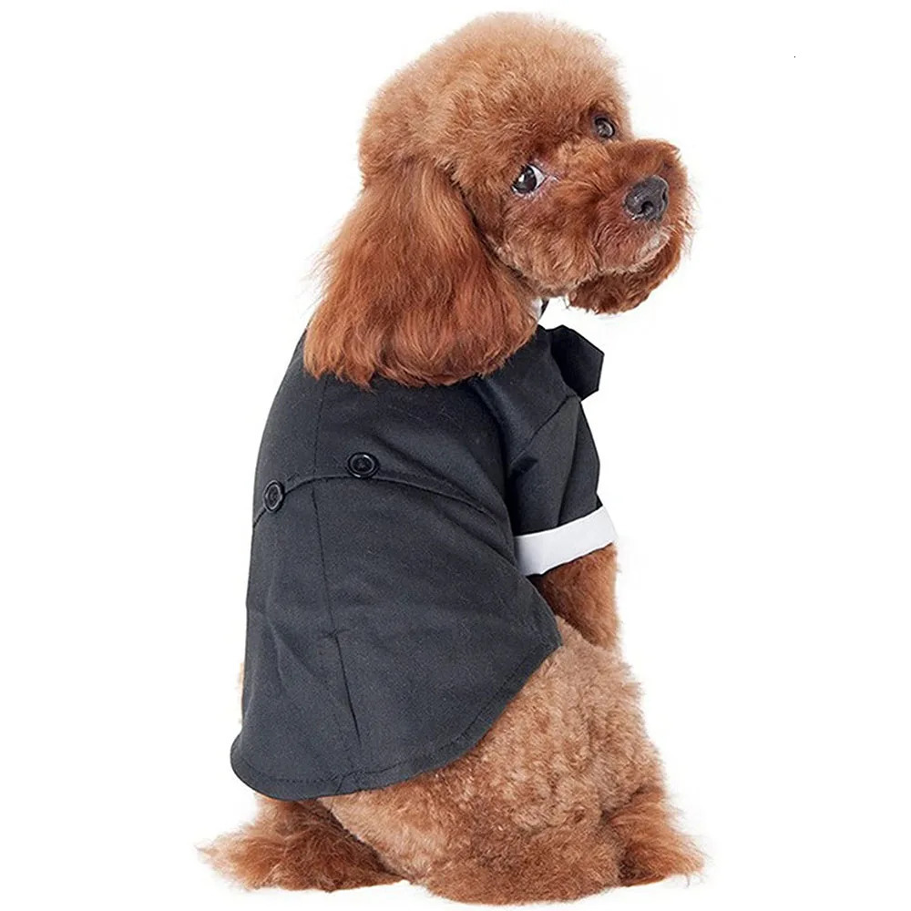 Dog Tuxedo Costume Wedding Party Suit Formal for Puppy Small Dogs Prince Shirt Attire Elegant Cosplay Apparel 250609