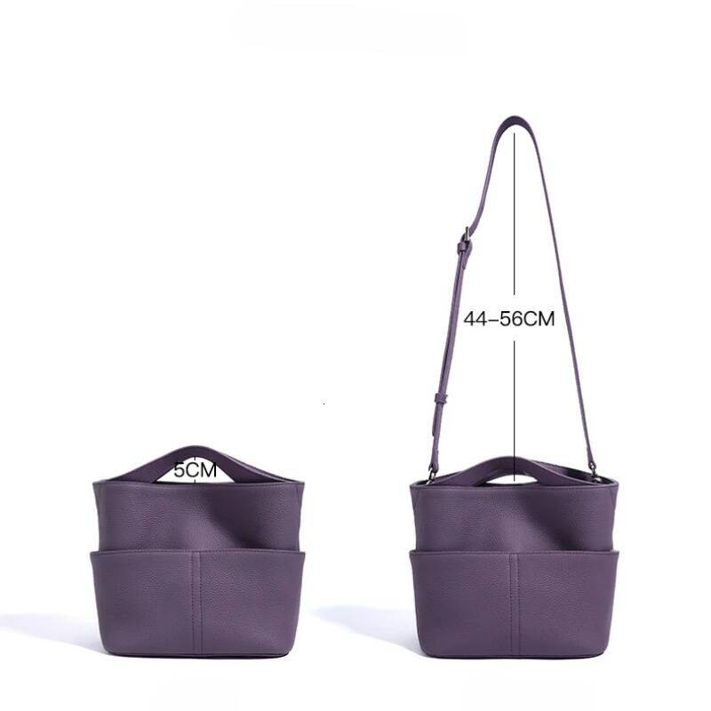 Jonlily Women Genuine Leather Shoulder Female Handbag Totes Small Bucket Casual Daybag Mini Crossbody Bag Purse -Kg1870