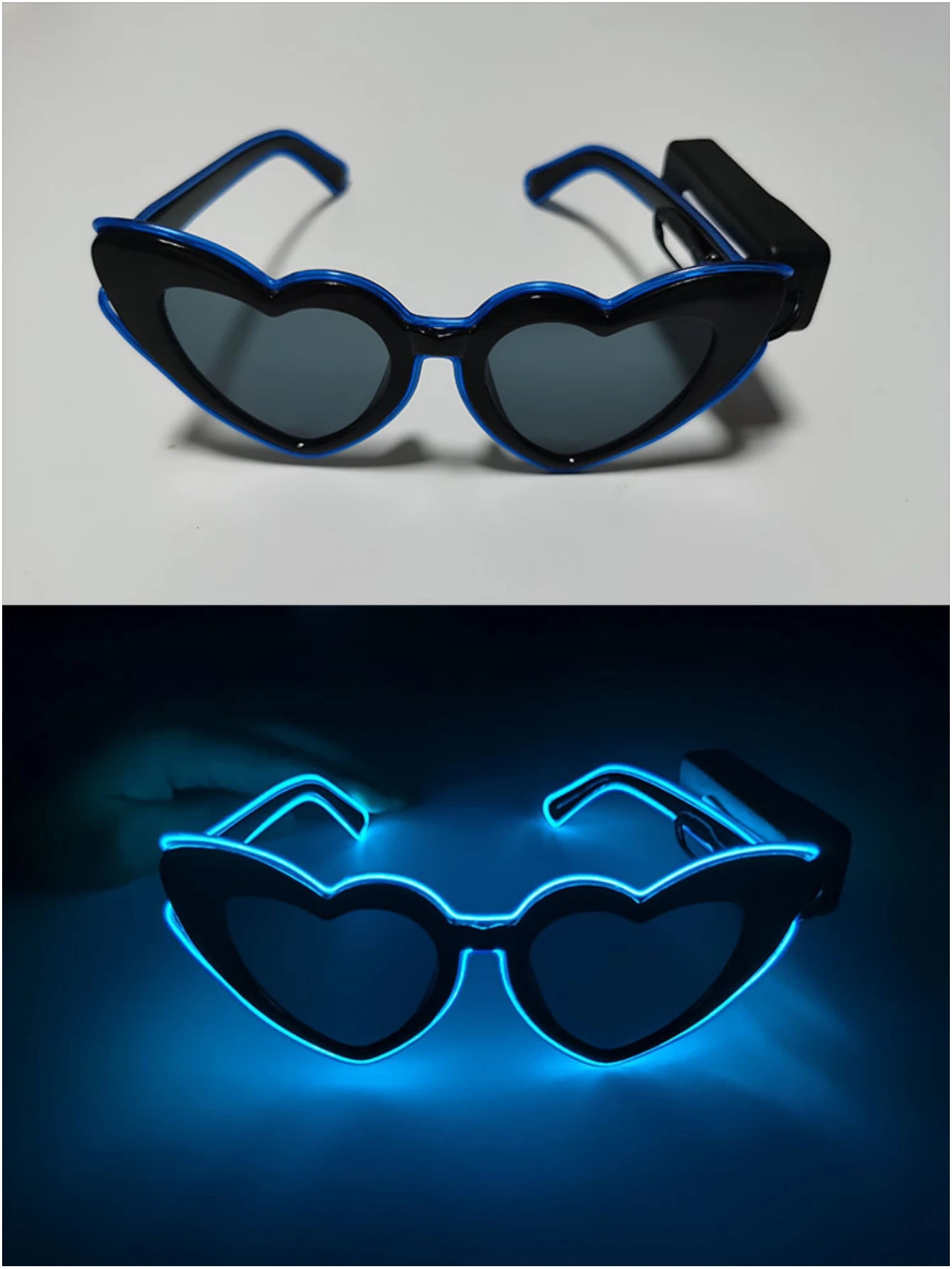 love for heart science and technology luminous glasses LED disco dancing luminous KTV bar electric syllable atmosp 250618