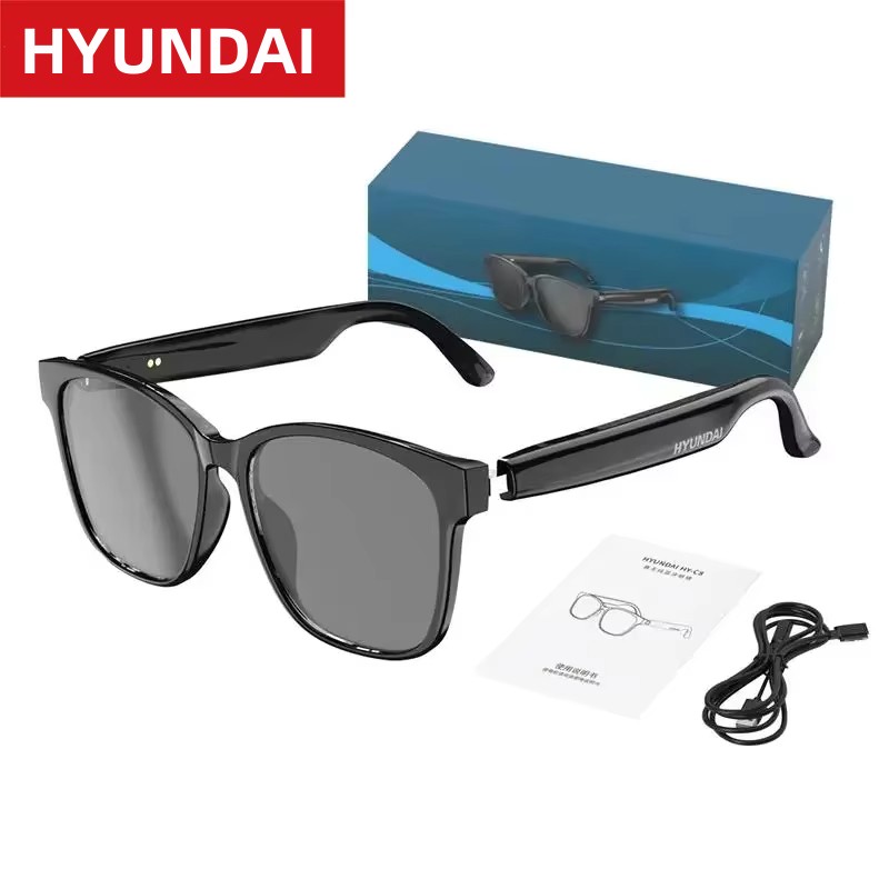 HYUNDAI Top luxury Sunglasses Earphones designer womens Mens Wearing fashion hot selling senior Eyewear Glasses With Translation AI headset HY-C8 AI