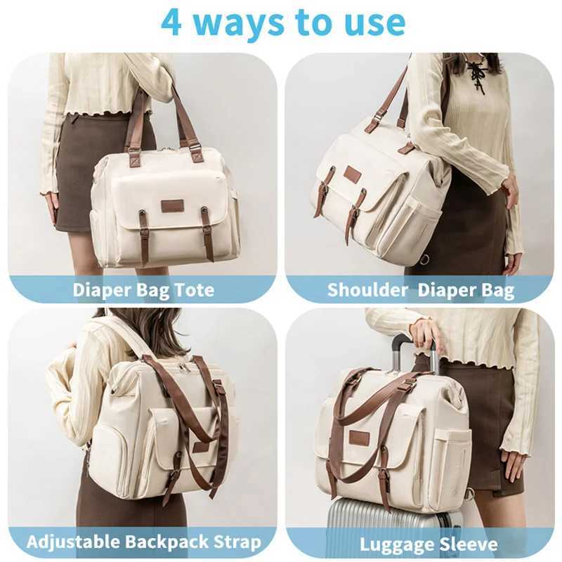 Mommy Bag Lightweight Backpack for Mother and Baby Outings Diaper Bag Large Capacity Multi-functional Polyester Crossbody Bag y2506095F14