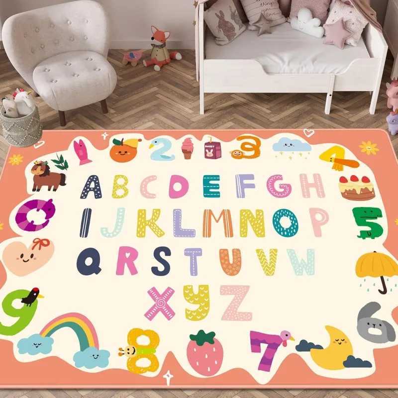 Kids Play Mat ABC Classroom Rug Non-Slip Cute Alphabet Rug Kids Floor Mats Carpet Playroom Mat for Kids Room Classroom Playroom y250609L27F