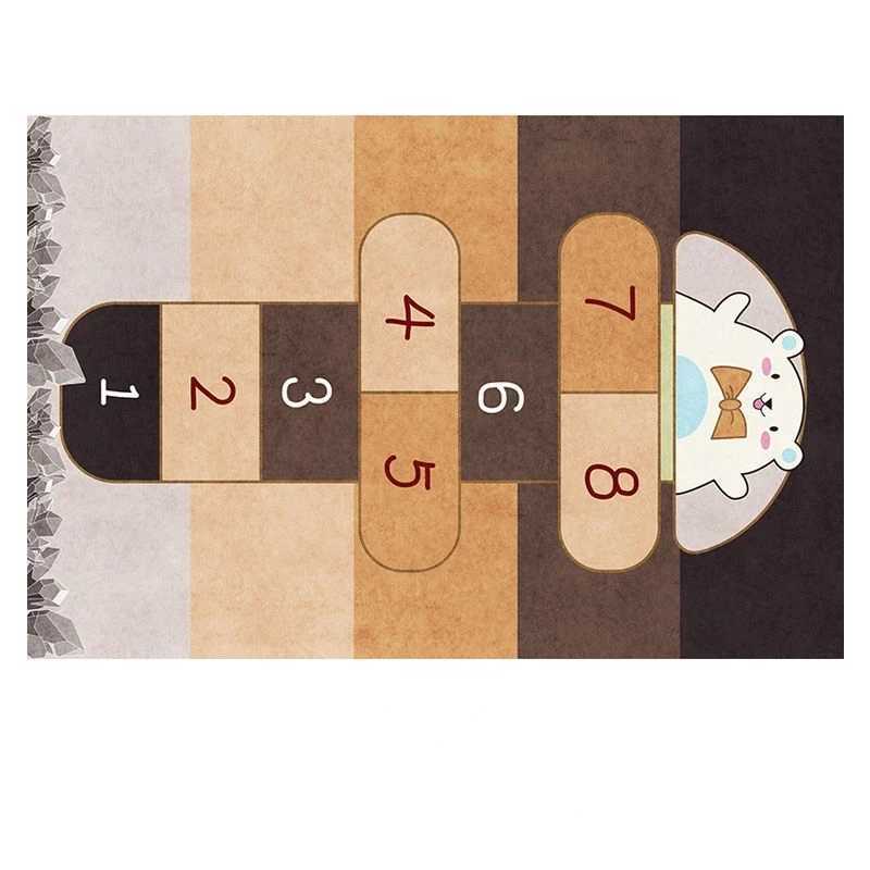Childrens Play Hopscotch Carpet for Living Room Decor Boy Girl Room Anti-slip Large Area Rugs Childrens Crawling Floor Mat y250609X6H6