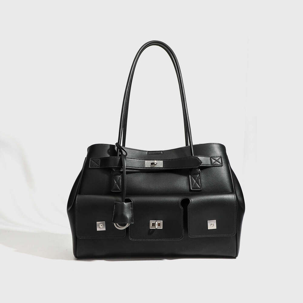 Large Capacity Commuter Shoulder 2025 New Mother-Daughter Women Punk Motorcycle Wing Tote Shopping Bag