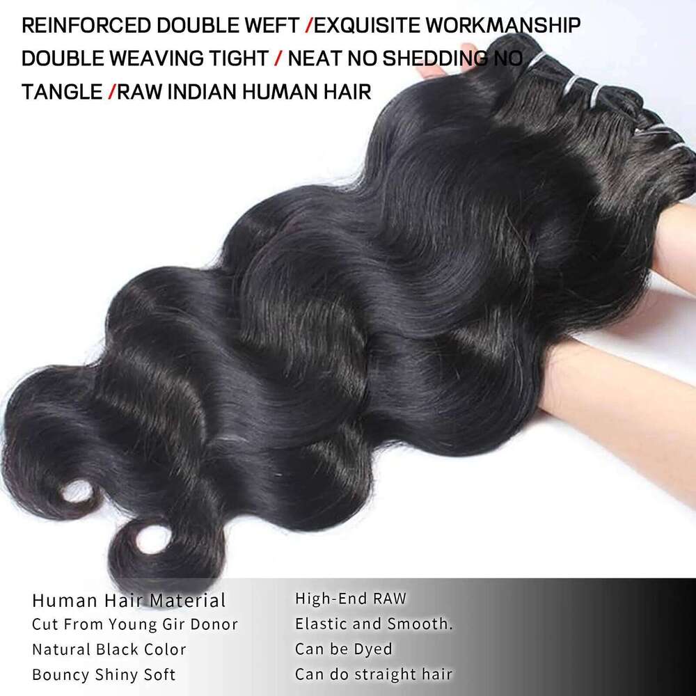 12A Body 100% Human Extensions Brazilian Hair Weave Humain Wave 1/3/4 Bundles For Black Women 180 Density